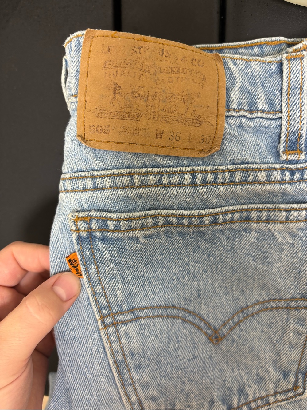 Vintage 1997 Levi’s 505 Orange Tab Jeans – 36x30